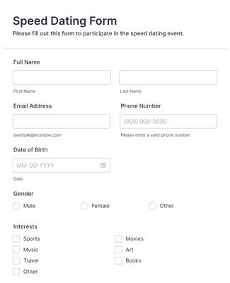 Image result for Speed Dating Form Template