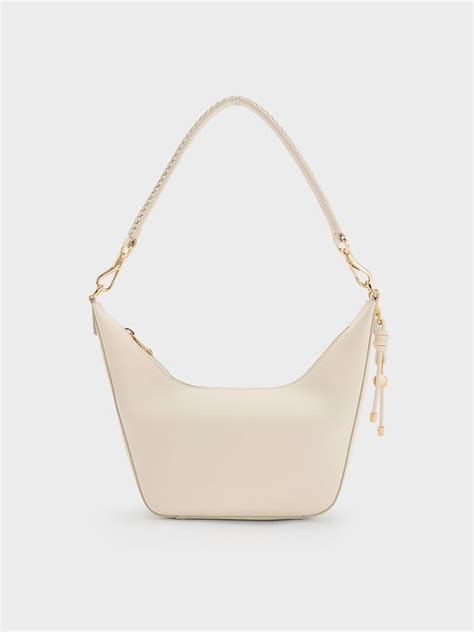 Cream Everleigh Crossbody Bag - CHARLES & KEITH IN