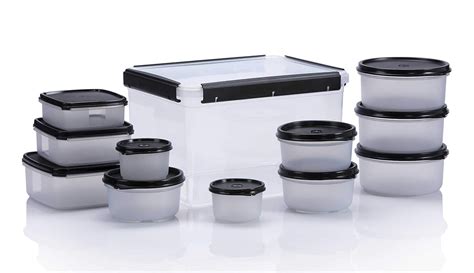 Buy Varmora Smart Plastic Storage Kit (Black) - Set of 12 Containers ...