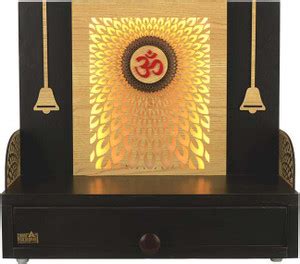 CREATA POOJAGHAR Open Concept Home Temple with LED Light & Carved ...