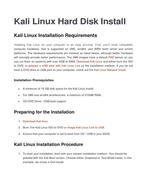 Image result for Kali Linux Install Manual File System