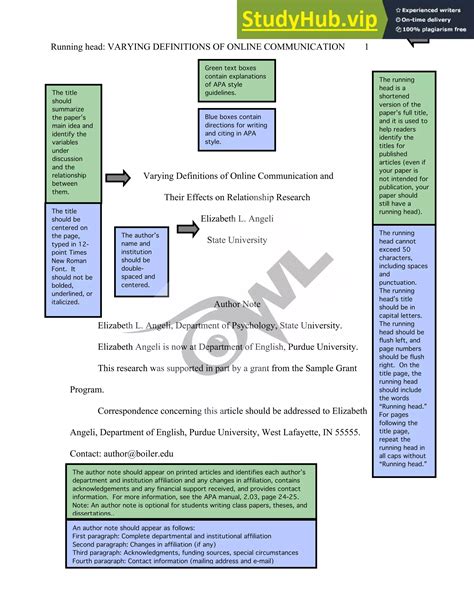 Image result for APA Style Paper Example PDF