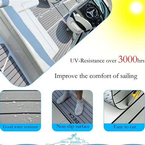 YCDECK Boat Flooring EVA Foam Boat Decking Faux Teak Marine Flooring ...