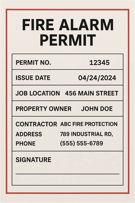 Fire Alarm Permits Comprehensive Guide