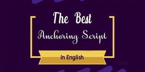 Image result for How to Write Anchoring Script