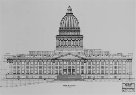 Architectural Drawing of State Capitol Building