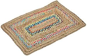 Buy Amazon Brand - Solimo Rectangular Jute Braided Floor Mat for Living ...
