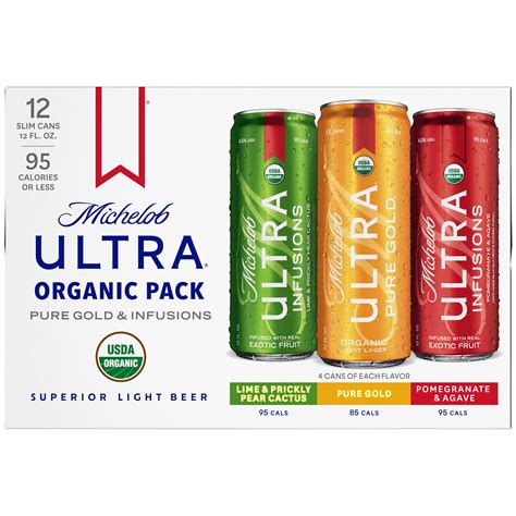 Michelob Ultra Organic Beer Variety Pack, 12 Pack 12 fl. oz. Cans, 4.2% ABV