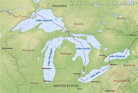 Lake Superior World Map