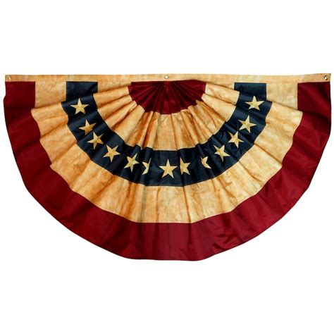 Anley Vintage Style USA Pleated Fan Flag 6-ft W x 3-ft H American ...