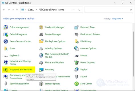 Image result for Programs and Features Control Panel Win 11