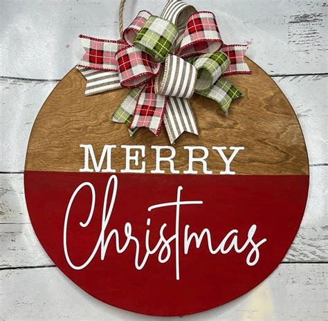 Merry christmas door hanger diy – Artofit