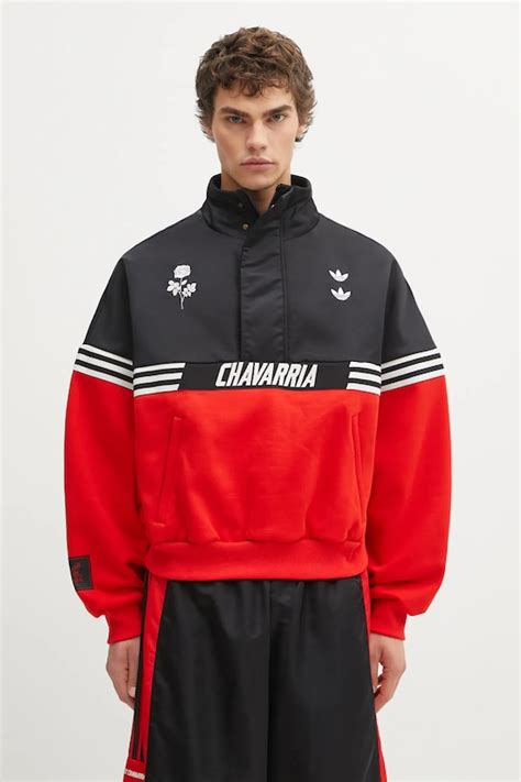 Mikina adidas Originals x Willy Chavarria Pullov pánská, černá barva, s ...