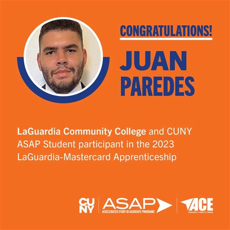 CUNY ASAP on LinkedIn: Way to go, Juan! Juan, a LaGuardia Community ...