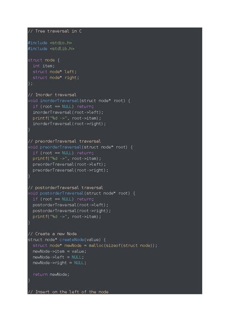 Tree traversal in C - // Tree traversal in C #include #include struct ...