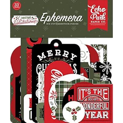 Buy Echo Park Paper Company Salutations Christmas Ephemera, Multi ...