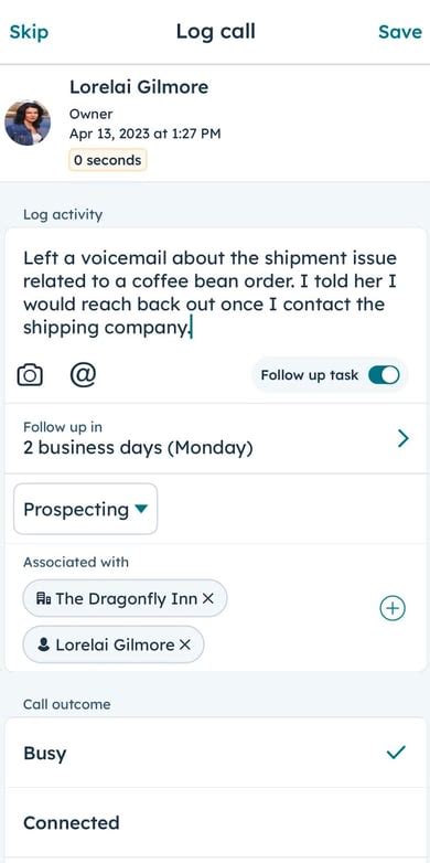 HubSpot Phone Call Transcript 的图像结果