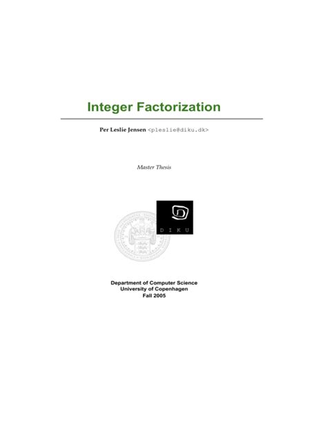 Image result for Integer factorization Algorithms