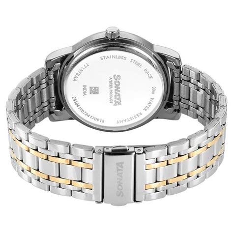Buy Online Sonata Wedding Quartz Analog Blue Dial Stainless Steel Strap ...