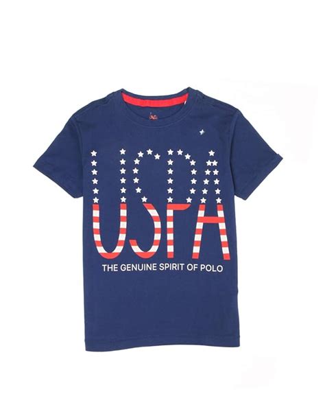 Buy USPA Boy's Plain Regular Fit T-Shirt (UKTS6539_Navy_13 to 14 Years ...