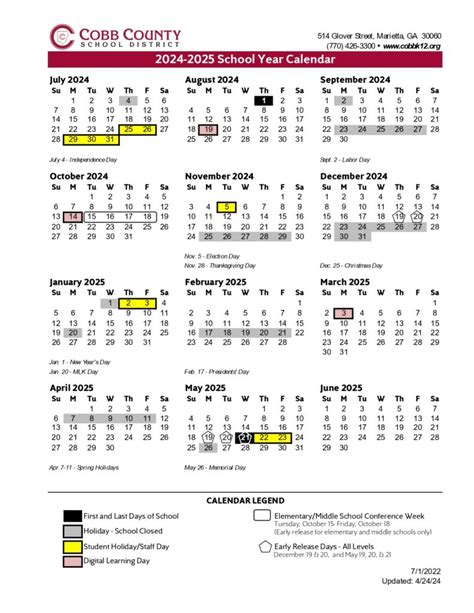 District School Calendar - School District Calendar