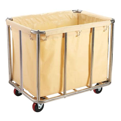 Buy frides Laundry Cart with Wheels Laundry Trolley Laundry Basket on ...