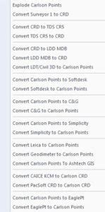 Image result for Carlson Survey Code Table Setup