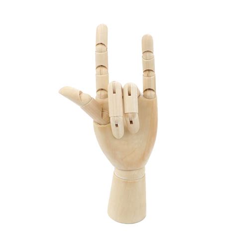 Buy Wooden Hand Model, Yefun Right/Left Hand Body Artist Model Jointed ...