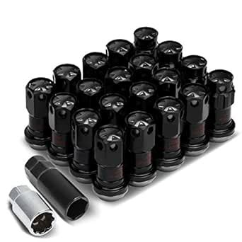 DNA MOTORING LN-ZTL-9016-15-BK 16Pcs M12 x 1.5 Closed End Wheel Lug ...