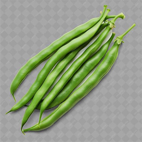 Premium PSD | Png green beans legume vegetable elongated pods ...