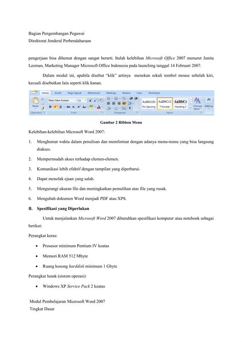 Modul microsoft word beginner | PDF
