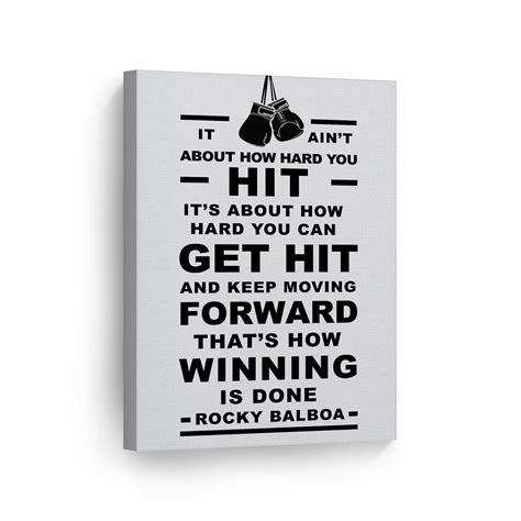 Buy Smile Art Design Rocky Balboa Quote Canvas Wall Art Print ...