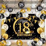 Happy 18th Birthday Party Decorations Kit, Black India | Ubuy
