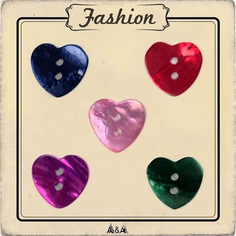 Bouton coeur nacre - A&A Patrons