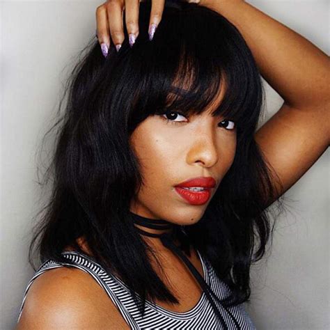 Zhenfasi Synthetic Curly Bob Wig With Bangs For Black Women Medium ...