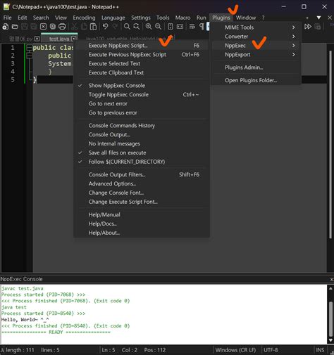 NppExec Notepad 的图像结果