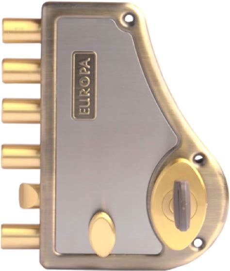 Europa Hexabolt Main Door Lock with 6 Locking Bolts (Gold Finish ...