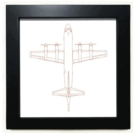 no/no Aircraft Weapon Diagram Art Deco Fashion Black Square Frame ...