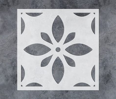 Amazon.com: GSS Designs Floor & Wall Stencils - 12x12Inch Large Tile ...