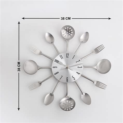 Buy Casablanca Aluminium Cutlery Wall Clock - 38cm from Home Centre at ...