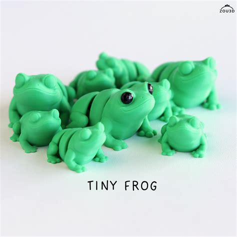 🐸 Tiny Frog - Print in Place・ 3D File for 3D printing・Cults