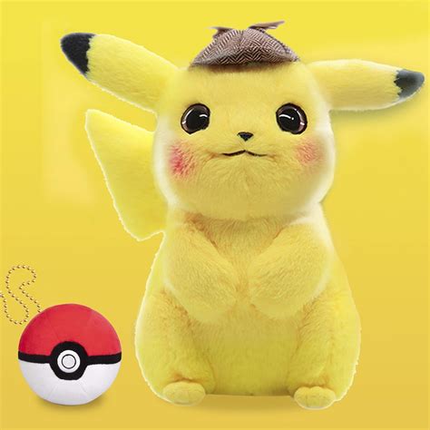 Buy Detective Plush Pokemon Pikachu Stuffed Toy Cartoon Anime Stuffed ...