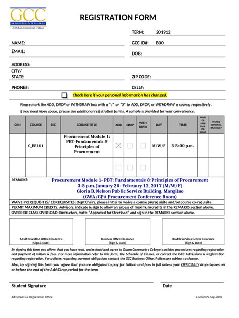 myGCC Help Sheet - ifs guamcc Doc Template | pdfFiller