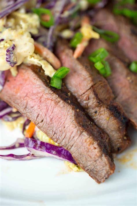 Grilled Flat Iron Steak with Marinade - Jessica Gavin