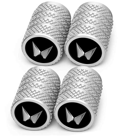 Greenworld Premium Silver Metal Car Tyre Valve Cap Air Cap Car Tyre ...