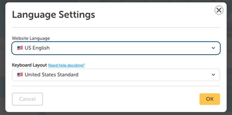 Typing Language Setting 的图像结果