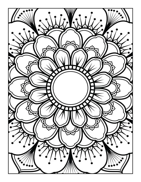 Mandala Art Coloring Pages Easy