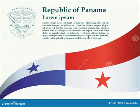 Flag of Panama, Republic of Panama. Stock Illustration - Illustration ...