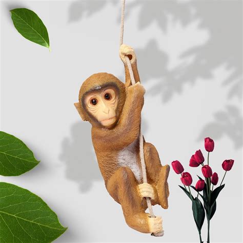 Vikarafty Hanging Monkey with Jute Rope for Garden,Home and Balcony ...