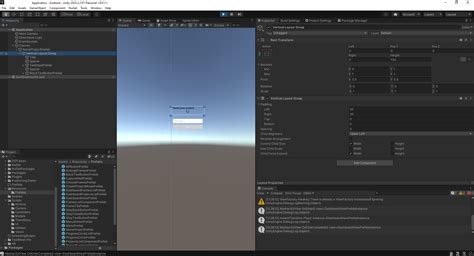 Unity 3D Vertical Layout Group 的图像结果